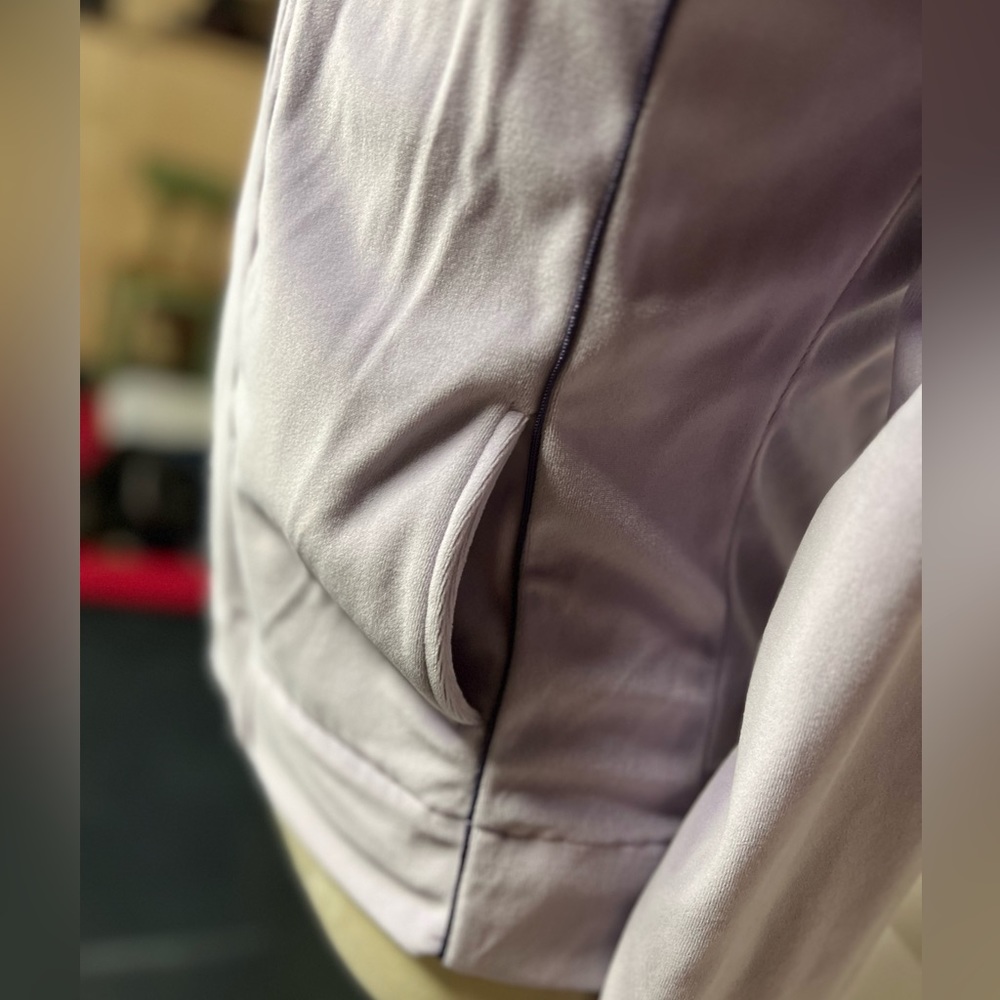 Split Velvet Light Jacket, Lilac, Medium - image 5